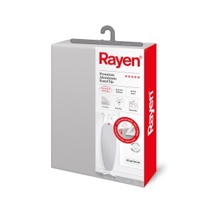 Husa pentru masa de calcat Rayen EasyClip 130x47 cm 4 straturi culoare gri deschis