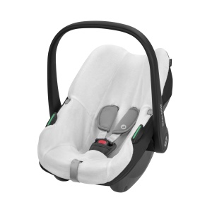 Husa scaun auto Maxi-Cosi din bumbac organic pentru CabrioFix i-Size Pebble S Natural White lavabila