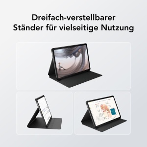 Husa Tableta TCL Tab 11 Gen 2, PU-Leder, Neagra, cu Suport si Magnet pentru Stylus - Img 6