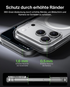 Husa Transparenta Belkin SheerForce Clear pentru iPhone 17 Pro, MagSafe, Antisoc - Img 6