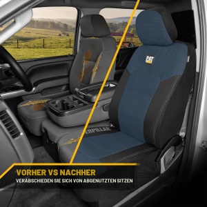 Huse pentru scaune auto Cat MeshFlex, 2 buc, compatibile cu airbag, albastru si negru - Img 6