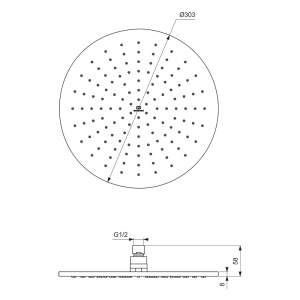 Ideal Standard A5803XG Dus cu cap idealrain 300x300mm - Img 6