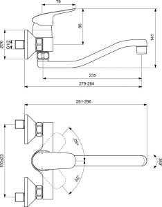 Ideal Standard B5128AA Robinet de chiuveta de bucatarie, cromat, Bocca rialzata - Img 3