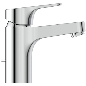 Ideal Standard BC829AA Robinet de lavoar Cerabase H80, cu set de scurgere cu buton, proiectie 10,6 cm, cromat - Img 3