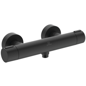 Ideal Standard BD582XG Alu+ Termostat de dus pentru dus, montat pe suprafata, negru (negru matase)