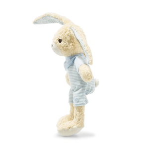 Iepuras de plus Steiff Hoppel 20 cm, din bumbac organic, albastru - Img 4
