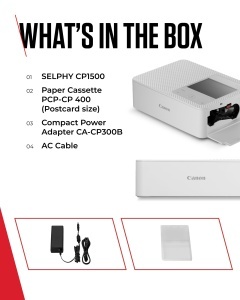 Imprimanta foto Canon SELPHY CP1500, compacta, conectivitate wireless, 100 ani durabilitate - Img 9