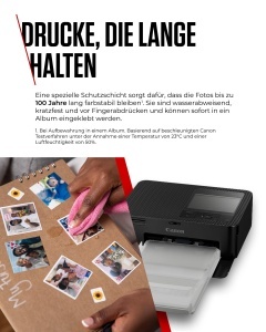 Imprimanta foto Canon SELPHY CP1500, wireless, compacta, neagra - Img 4