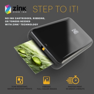 Imprimanta foto portabila KODAK Step Bluetooth Tehnologie ZINK Negru - Img 4