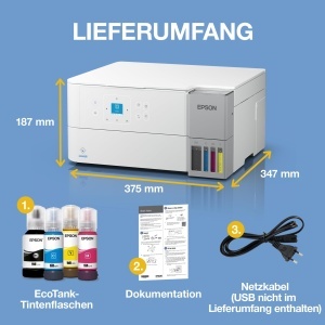Imprimanta multifunctionala A4 Epson EcoTank ET-2956, Wi-Fi, duplex, alb - Img 6