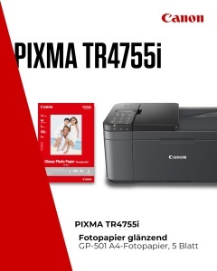 Imprimanta multifunctionala Canon PIXMA TR4755i, 4 in 1, negru, Wi-Fi, ADF 20 foi - Img 2