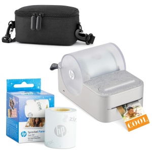 Imprimanta portabila HP Sprocket Panorama Starterpaket Tehnologie ZINK Culoare Gri