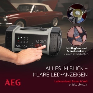 Incarcator baterii AEG LT 10, 10A pentru 1224V, 9-stadii, negrugri - Img 6