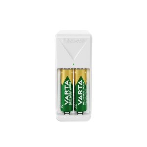 Incarcator mini VARTA pentru 2 baterii AAAAA, design compact, LED indicator