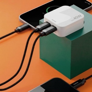 Incarcator rapid Hama GaN 40W, 2x USB-C, pliabil, alb - Img 6
