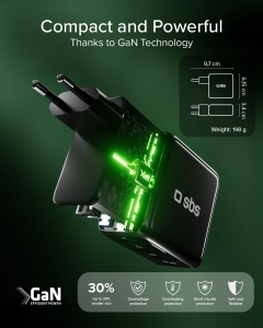 Incarcator rapid SBS Pulse Power 100W USB-C, 4 porturi, tehnologie GaN - Img 7