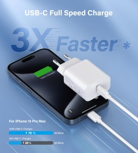 Incarcator USB C 30W pentru iPhone si iPad, Rapid, Compact, 2 Bucati - Img 3