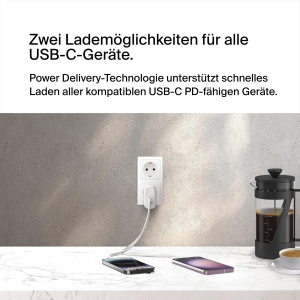 Incarcator USB-C Belkin BoostCharge 60W cu 2 porturi, alb - Img 3