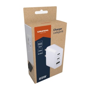 Incarcator USB C Grundig 65W - 2x USB-C, 1x USB-A, Compact - Img 5
