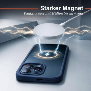 Incarcator wireless Grundig 15W, design magnetic, USB Type-C, argintiu - Img 5