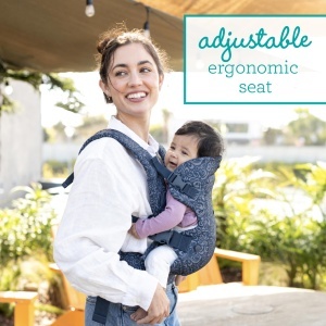 Infantino Flip Advanced 4-in-1 Babytrage Florales Marineblau Ergonomica pentru transport frontal si spate - Img 7