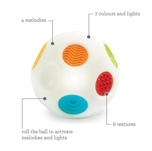 Infantino Sensory Regenbogenball Multicolor Stimuleaza Simturile si Dezvolta Motorica - Img 5
