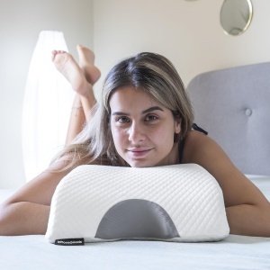 InnovaGoods - Perna viscoelastica pentru cupluri Design ergonomic pentru relaxare pentru doi Spuma cu memorie pentru ameliorarea presiunii Husa detasa - Img 5