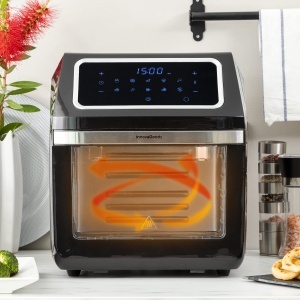 InnovaGoodsr Air Fryer 12L airfryer 1800W cu 100 retete in DE Friteuza cu aer cald cu 8 accesorii 10 programe touch screen cronometru cuptor cu convec - Img 2