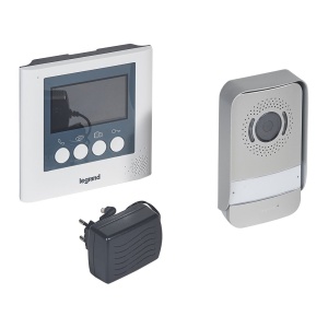Interfon video Legrand 369110, 4,3 inch, 2-fire, camera cu unghi larg