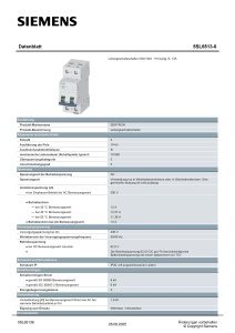 Intrerupator de suprasarcina Siemens 5SL6, 1-polig, 13A, 230V AC, 6 kA - Img 2