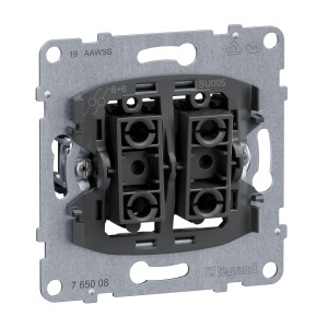 Intrerupator dublu Legrand SEANO, 10AX, LED-uri adaugabile, design compact - Img 2
