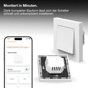 Intrerupator inteligent OSRAM SMART WiFi Matter, 1 canal, alb, 10AX, montaj incastrat - Img 5