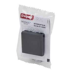 Intrerupator Legrand Mosaic Easy-LED, 10 A, 2 Module, Negru Mat - Img 5