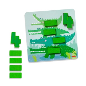 Joc de asociere HABA 306708 - Animale salbatice, 5 tablouri, din lemn colorat - Img 6