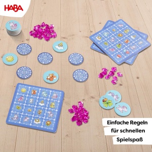 Joc de Bingo HABA Einhorn Glitzergluck pentru 2-4 jucatori, 3 ani, cu cristale - Img 4