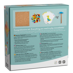 Joc de creatie HABA Geo-Forme - Set cu ciocan, 50 piese din lemn si 8 sabloane - Img 8