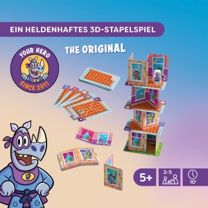 Joc de familie HABA Rhino Hero - joc de indemanare 3D, 5-99 ani - Img 2