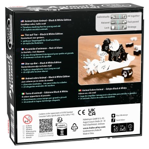 Joc de indemanare HABA Tier auf Tier - editie Black White, 2-4 jucatori, 25 figurine din lemn - Img 8