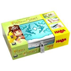Joc de societate HABA Find the Code Pirateninsel, pentru 1-6 jucatori, cu cutie de comori