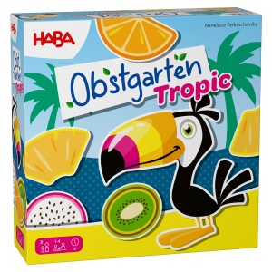 Joc de societate HABA Obstgarten Tropical - 1-4 jucatori, pentru copii de la 3 ani