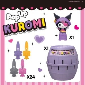 Joc de societate Pop Up Kuromi de la TOMY, pentru 2-4 jucatori, distractie pentru copii - Img 8