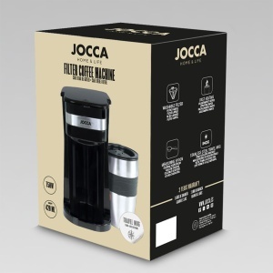 Jocca Cafetiera Portabila cu Cana Termica 420ml Filtru Reutilizabil Functie Auto-Oprire - Img 8