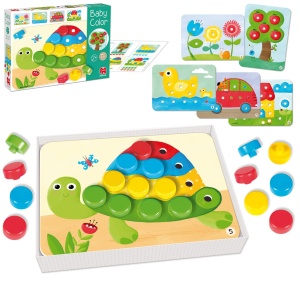 Jocuri Goula Jumbo D53140 GOULA - Culoare bebelus - Joc din lemn pentru copii mici - de la 2 ani