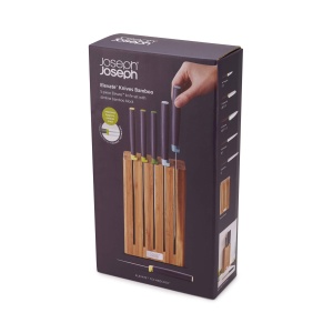 Joseph Joseph Elevate Set Cutite 5 Piese Bloc Bambus Manere Multicolore - Img 8