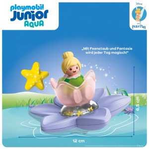 Jucarie de Baie Tinkerbell PLAYMOBIL JUNIOR cu Flori Magice, 1 An - Img 4