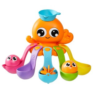 Jucarie de baie Toomies E73104 Octopus 7 in 1, Multicolora, pentru copii peste 18 luni
