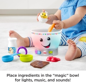 Jucarie de invatare Fisher-Price GJW20, bol de amestecare cu lumini si sunete, 6 luni - Img 3