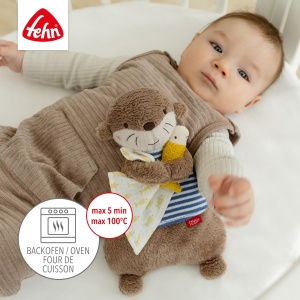 Jucarie de plus cu caldura Fehn Otter Theo, 16x26 cm, lavabil la 30C - Img 3