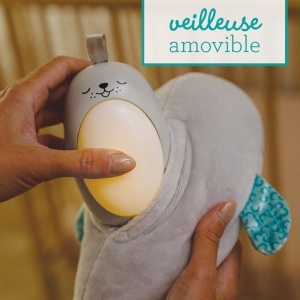 Jucarie de plus cu lumina Infantino Robbe, abtibilduri, 8 melodii, 5 sunete naturale - Img 2