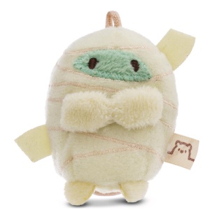 Jucarie de plus Mumie Spoop NICI 5cm - galben si verde, stil Kawaii - Img 1